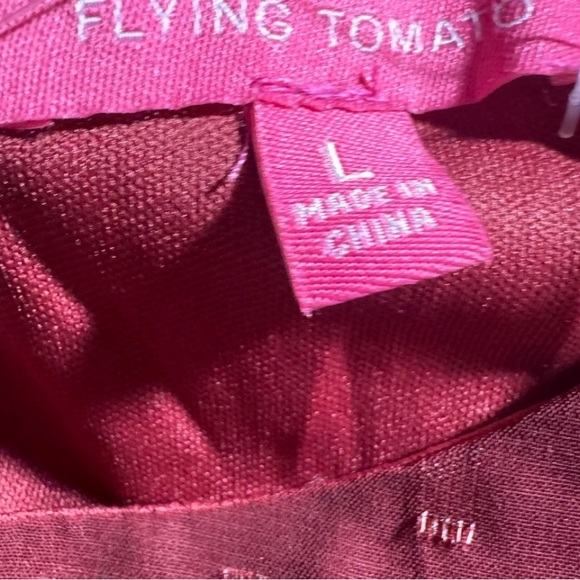 Flying Tomato Burgundy Floral Long Sleeve Dress - Picture 2 of 5